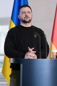 Empfang des Präsidenten der Ukraine im Kanzleramt in Berlin