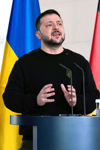 Empfang des Präsidenten der Ukraine im Kanzleramt in Berlin