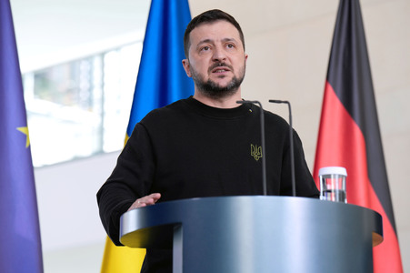Empfang des Präsidenten der Ukraine im Kanzleramt in Berlin
