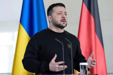 Empfang des Präsidenten der Ukraine im Kanzleramt in Berlin