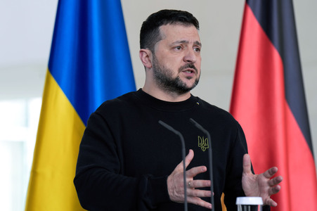 Empfang des Präsidenten der Ukraine im Kanzleramt in Berlin