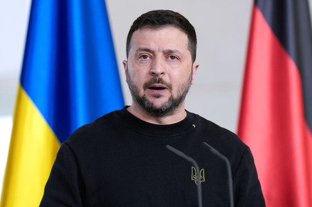 Empfang des Präsidenten der Ukraine im Kanzleramt in Berlin