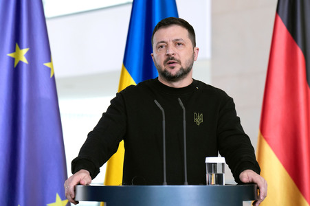 Empfang des Präsidenten der Ukraine im Kanzleramt in Berlin