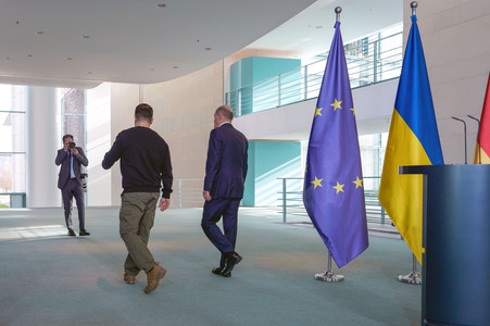 Empfang des Präsidenten der Ukraine im Kanzleramt in Berlin