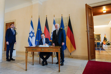 Empfang von Isaac Herzog im Schloss Bellevue in Berlin