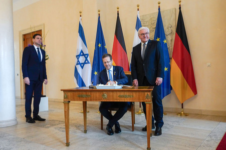 Empfang von Isaac Herzog im Schloss Bellevue in Berlin