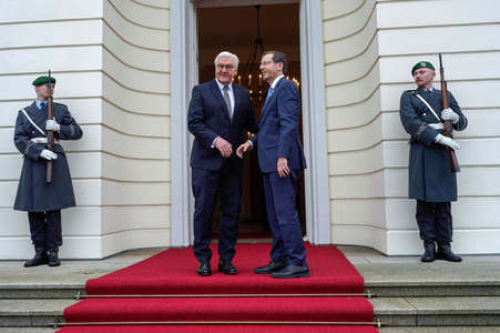 Empfang von Isaac Herzog im Schloss Bellevue in Berlin