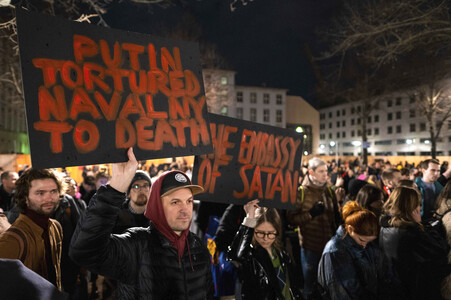Mahnwache für Alexej Nawalny in Berlin