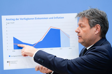 Bundespressekonferenz zur Vorstellung des Jahreswirtschaftsberichts 2024 in Berlin