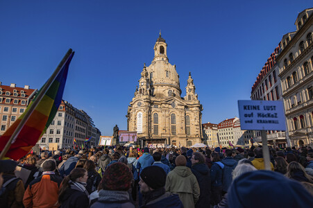 Demonstration gegen Rechts in Dresden