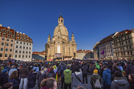 Demonstration gegen Rechts in Dresden