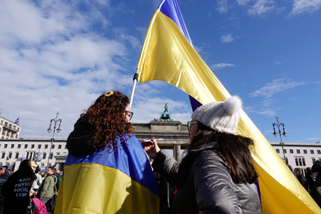 Demonstration zum 2. Jahrestag des Kriegsbeginns in Berlin