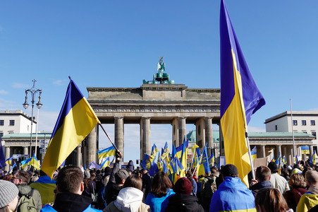 Demonstration zum 2. Jahrestag des Kriegsbeginns in Berlin