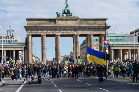 Demonstration zum 2. Jahrestag des Kriegsbeginns in Berlin