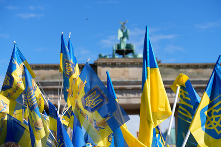 Demonstration zum 2. Jahrestag des Kriegsbeginns in Berlin