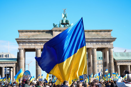 Demonstration zum 2. Jahrestag des Kriegsbeginns in Berlin