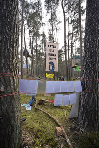 Protestcamp gegen die Erweiterungspläne des Tesla-Werks in Grünheide