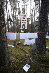 Protestcamp gegen die Erweiterungspläne des Tesla-Werks in Grünheide