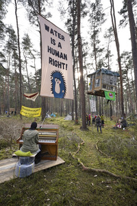 Protestcamp gegen die Erweiterungspläne des Tesla-Werks in Grünheide