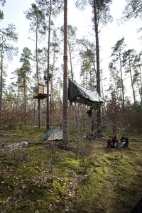 Protestcamp gegen die Erweiterungspläne des Tesla-Werks in Grünheide