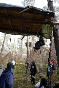 Protestcamp gegen die Erweiterungspläne des Tesla-Werks in Grünheide