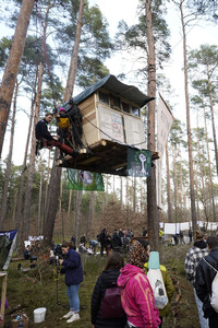 Protestcamp gegen die Erweiterungspläne des Tesla-Werks in Grünheide