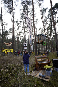 Protestcamp gegen die Erweiterungspläne des Tesla-Werks in Grünheide
