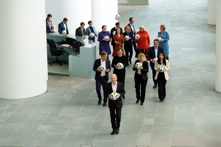 Fototermin '100 Tage bis zur EURO 2024' in Berlin
