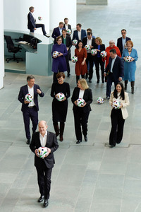 Fototermin '100 Tage bis zur EURO 2024' in Berlin