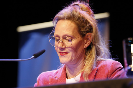 Dietmar Bär, Anna Schudt und Thomas Böhm auf der lit.Cologne 2024 in Köln