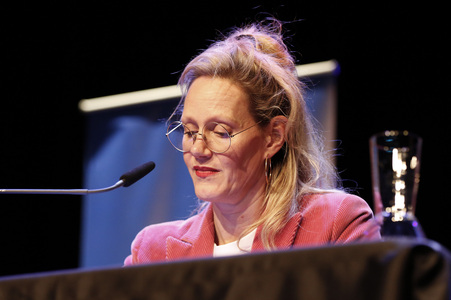 Dietmar Bär, Anna Schudt und Thomas Böhm auf der lit.Cologne 2024 in Köln