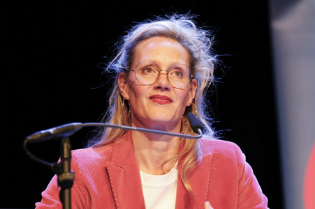 Dietmar Bär, Anna Schudt und Thomas Böhm auf der lit.Cologne 2024 in Köln