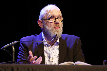 Dietmar Bär, Anna Schudt und Thomas Böhm auf der lit.Cologne 2024 in Köln
