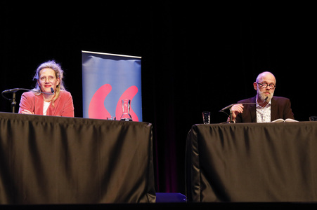 Dietmar Bär, Anna Schudt und Thomas Böhm auf der lit.Cologne 2024 in Köln