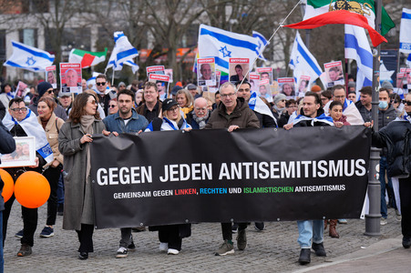 Demonstration gegen Antisemitismus in Berlin