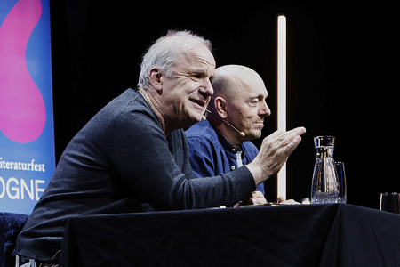 Hubertus Meyer-Burckhardt und Bernhard Hoëcker auf der lit.Cologne 2024 in Köln
