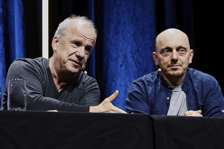 Hubertus Meyer-Burckhardt und Bernhard Hoëcker auf der lit.Cologne 2024 in Köln