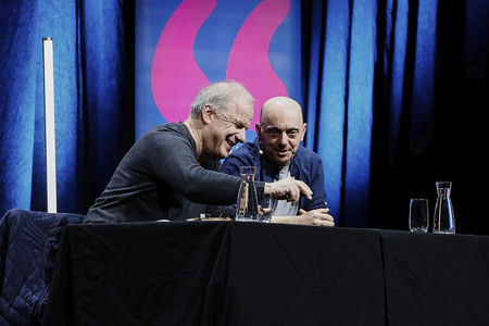 Hubertus Meyer-Burckhardt und Bernhard Hoëcker auf der lit.Cologne 2024 in Köln