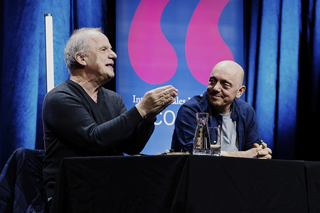 Hubertus Meyer-Burckhardt und Bernhard Hoëcker auf der lit.Cologne 2024 in Köln