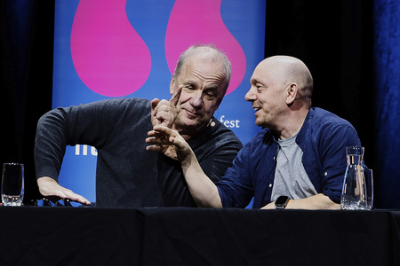 Hubertus Meyer-Burckhardt und Bernhard Hoëcker auf der lit.Cologne 2024 in Köln