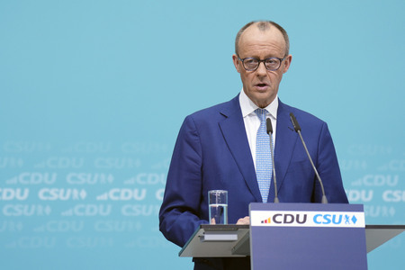 Sitzung der Präsidien der CDU und der CSU zum Europawahlprogramm in Berlin