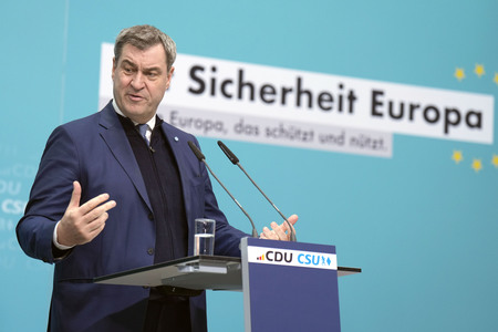 Sitzung der Präsidien der CDU und der CSU zum Europawahlprogramm in Berlin