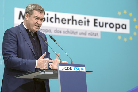 Sitzung der Präsidien der CDU und der CSU zum Europawahlprogramm in Berlin