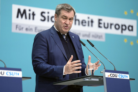 Sitzung der Präsidien der CDU und der CSU zum Europawahlprogramm in Berlin