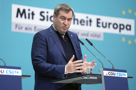 Sitzung der Präsidien der CDU und der CSU zum Europawahlprogramm in Berlin