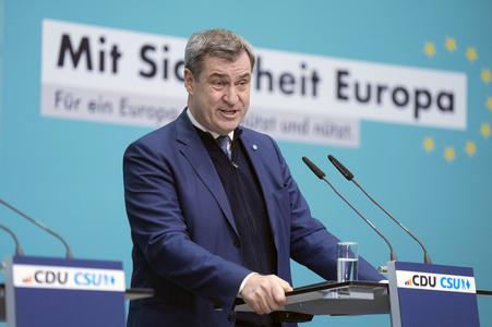 Sitzung der Präsidien der CDU und der CSU zum Europawahlprogramm in Berlin