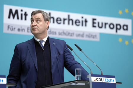 Sitzung der Präsidien der CDU und der CSU zum Europawahlprogramm in Berlin
