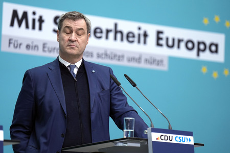 Sitzung der Präsidien der CDU und der CSU zum Europawahlprogramm in Berlin
