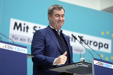 Sitzung der Präsidien der CDU und der CSU zum Europawahlprogramm in Berlin