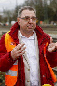 Pressetermin zu den Arbeiten am Elektronischen Stellwerk in Köln